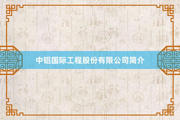 中铝国际工程股份有限公司简介